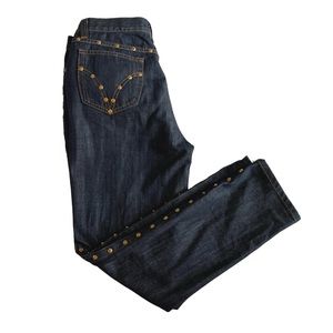 D&G Straight Leg Jeans with Gold Accents